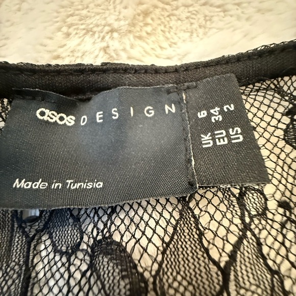 ASOS black bodysuit size 2 - Picture 3 of 5